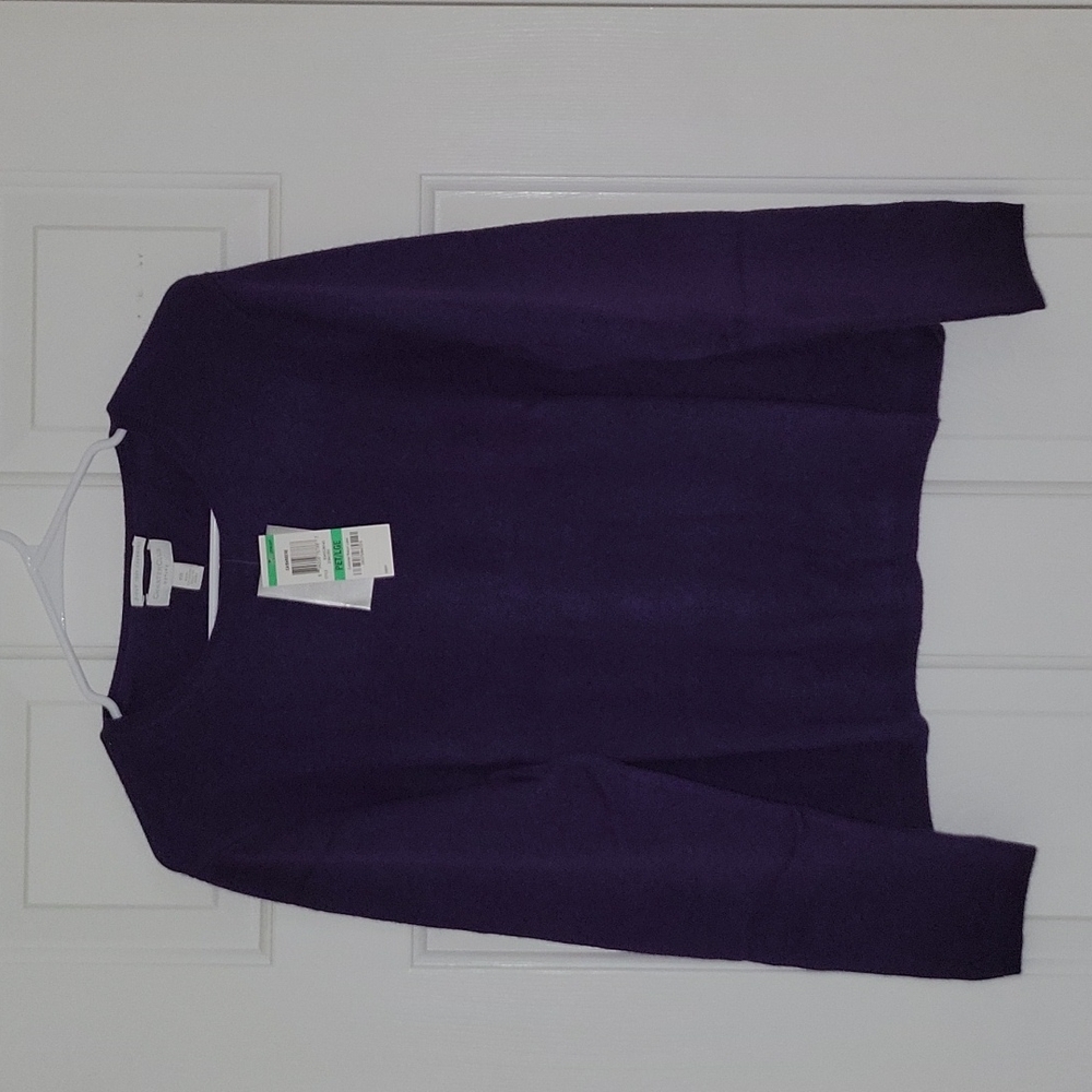 Charter Club Cashmere Sweater Size P/L Concord (Purple) NWT